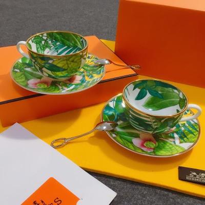 wholesale quality hermes passifolia coffee cup  saucer and spoon 